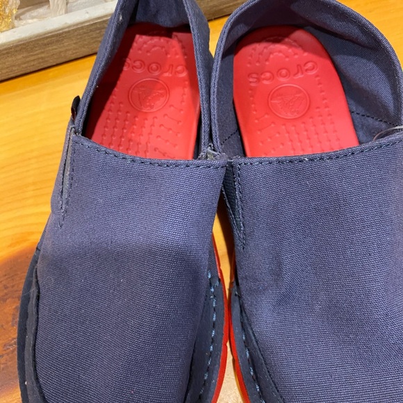 Crocs Cabo Slip-On Boys Navy Pepper Fit Size J1 - Picture 5 of 6